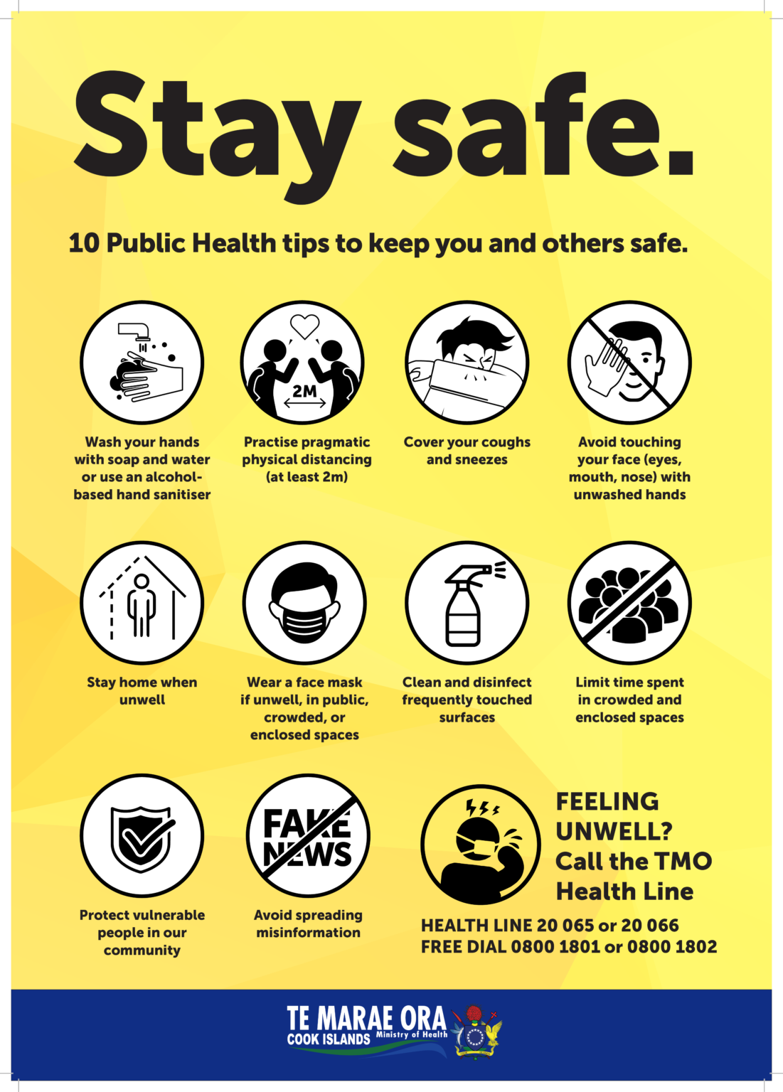 Stay Safe – 10 Public Health Tips – Te Marae Ora Cook Islands Ministry ...